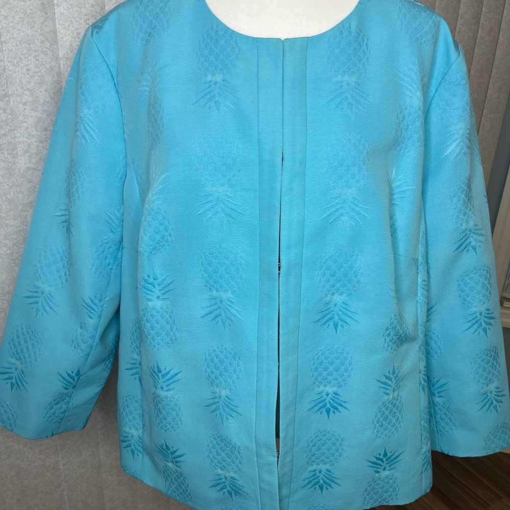 Talbots Blue Textured Blazer